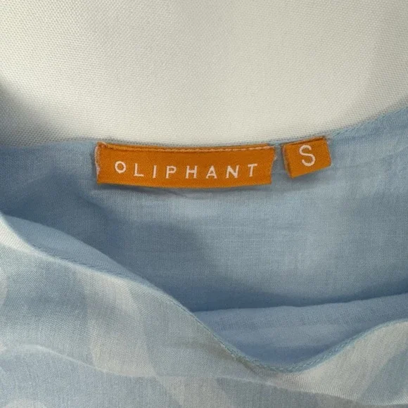 OLIPHANT Tuckernuck Slip Dress Zebra Striped Midi Silk Cotton Blend Small Preppy - Picture 7 of 12